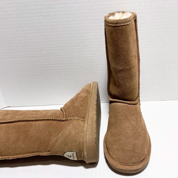 BearPaw Emma Tall Suede Sheepskin Winter Boots - Picture 11 of 16